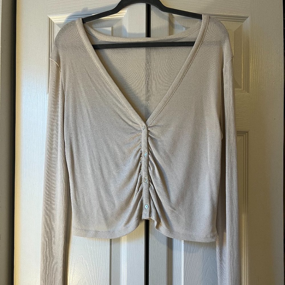 Zara Long Sleeve Button Up Top | Size M
